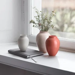 Knabstrup vase 12,5 cm korall