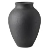 Knabstrup vase 27 cm svart
