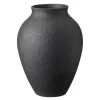 Knabstrup vase 20 cm svart