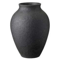 Knabstrup vase 20 cm svart