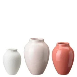 Knabstrup vasesett 3 stk rosatoner