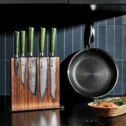 Knivblokk 23 cm valnøtt