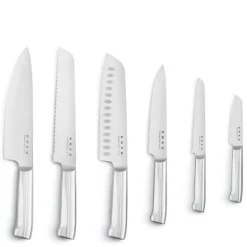 Knivblokk m/6 kniver KBSF02 krem