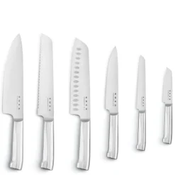 Knivblokk m/6 kniver KBSF02 pastellblå