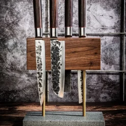 Knivblokk magnetiskt valnøtt