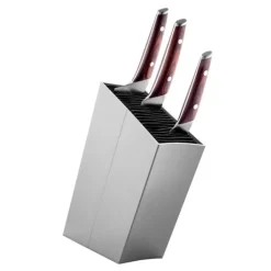 Knivblokk skrå grå