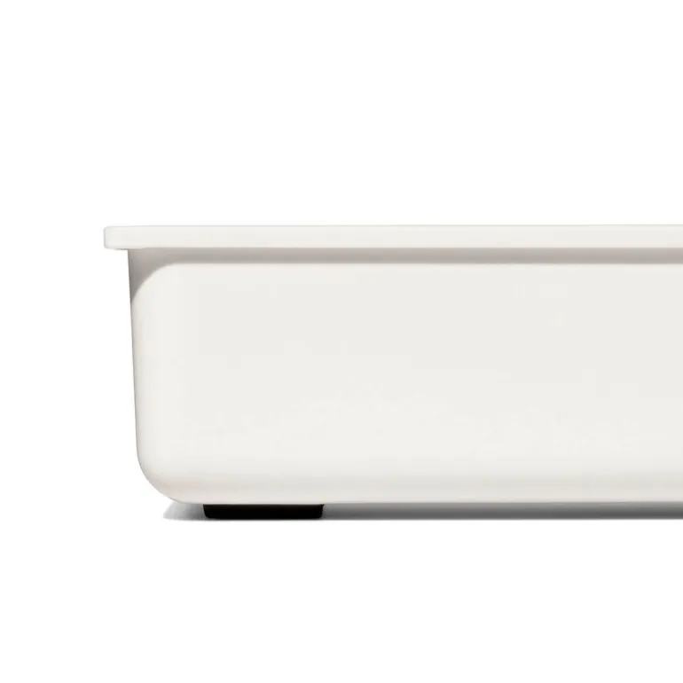 Knivblokk til skuffer 42x14x6 cm hvit/grå