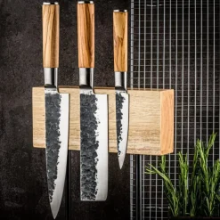 Knivsett 3 deler 35/32/25 cm olive