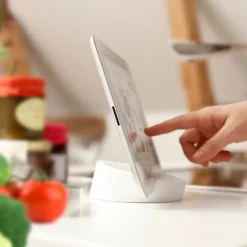 Kokebokstativ til nettbrett/mobil 11,4 cm hvit