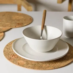 Kork dekkebrikke 4 stk rund