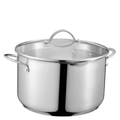 Kosmo gryte med glasslokk 10,1L stål