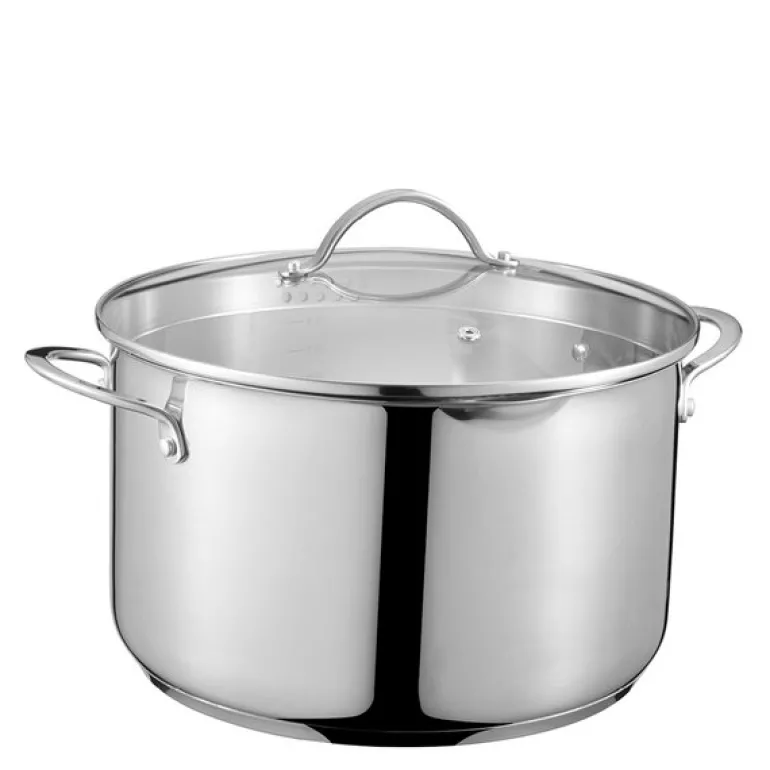 Kosmo gryte med glasslokk 10,1L stål