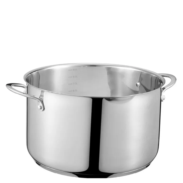 Kosmo gryte med glasslokk 10,1L stål