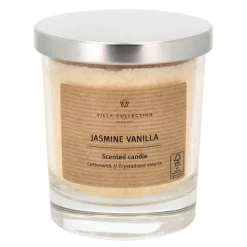 Kras duftlys 8,5x10 cm krystallisert stearin beige