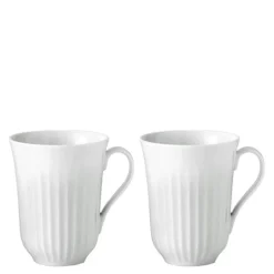 Krus 32 cl 2 stk klar hvit