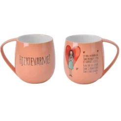 Krus 40 cl hjertevarme korall