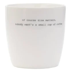 Krus Big Nobody Want a Small Cup 45 cl hvit