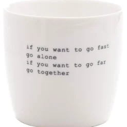 Krus "if you want to go fast.." 30 cl hvit