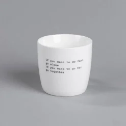 Krus "if you want to go fast.." 30 cl hvit