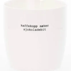 Krus kaffekopp søker sjokolade 30 cl hvit