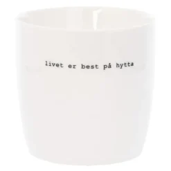 Krus livet er best på hytta 30 cl hvit