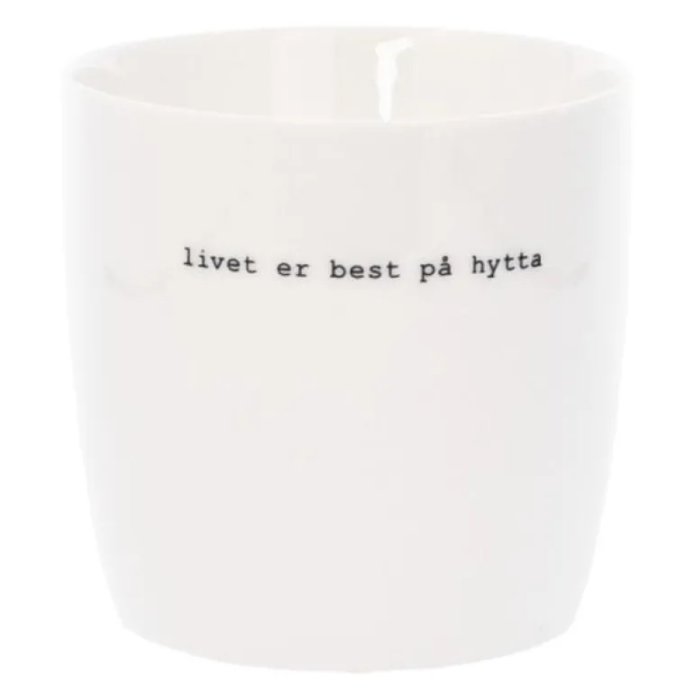 Krus livet er best på hytta 30 cl hvit