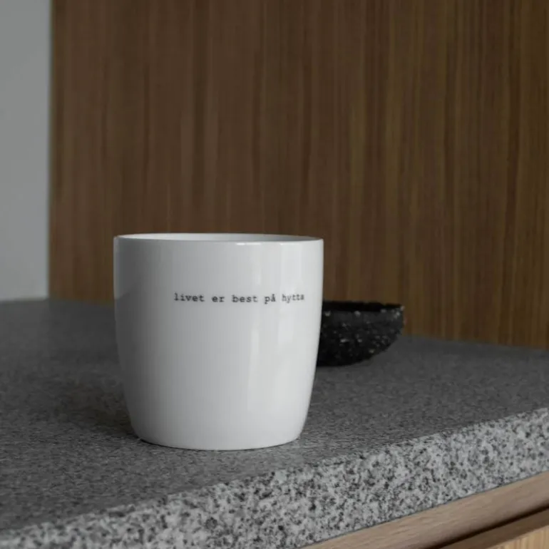 Krus livet er best på hytta 30 cl hvit