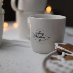Krus merry christmas 30 cl hvit