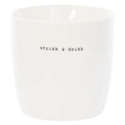 Krus strikk & drikk 30 cl hvit
