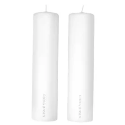 Kubbelys 6x25 cm 2 stk hvit