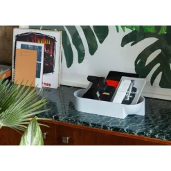 Kuru keramisk skål 37x7,5 cm lys grå