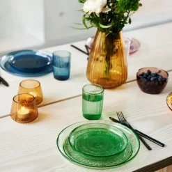 Kusintha glasstallerken 18 cm grønn