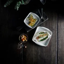 Kvadratfat nr.1 14 cm hvit