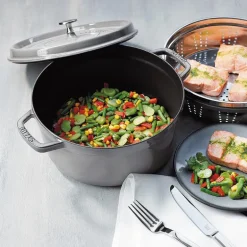 La Cocotte rund gryte 28 cm 6,7L grå