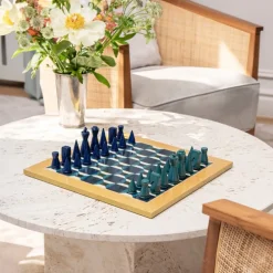 Lacquered sjakksett athena spill