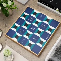 Lacquered sjakksett athena spill