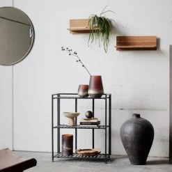 Lana vase 15 cm brun/gull