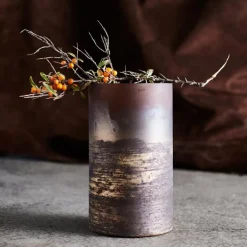 Lana vase 25 cm brun/gull