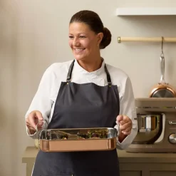 Langpanne 35x25,5x6,3 cm kobber