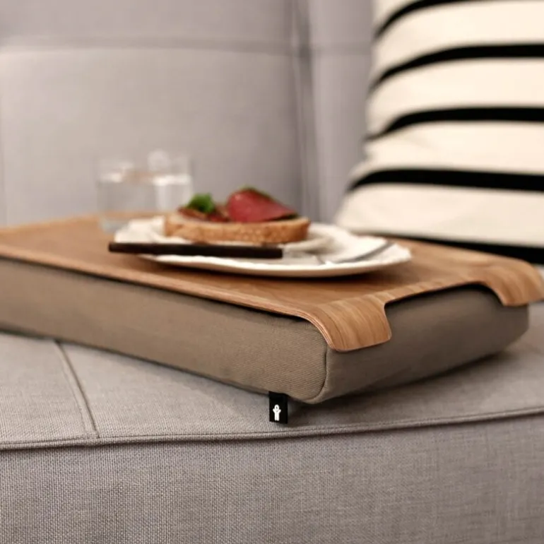 Laptray knebrett 43x23 cm piltre/sand