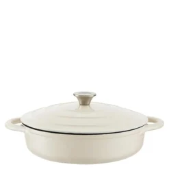 Lav støpejernsgryte 28 cm 2,5L krem