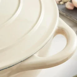 Lav støpejernsgryte 28 cm 2,5L krem