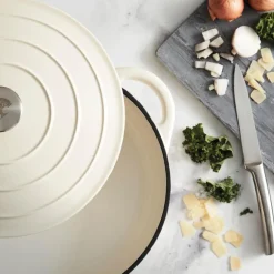 Lav støpejernsgryte 28 cm 2,5L krem