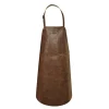 Leather forkle 80x58 cm brun