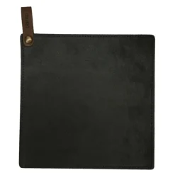 Leather gryteklut 21x21 cm svart