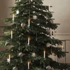 LED juletrelys 1,2 x 13 cm 6 stk hvit