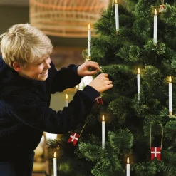 LED juletrelys m/holder 14x1,3 cm 4 stk nordic white