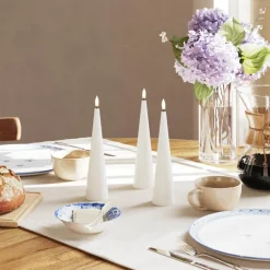 LED kjeglelys 5 x 20 cm hvit