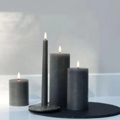 LED kubbelys 20 cm grå