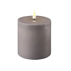 LED kubbelys 10x10 cm grå